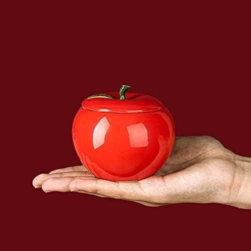 Ceramic Apple Shape Container Food Storage Jar with Lid