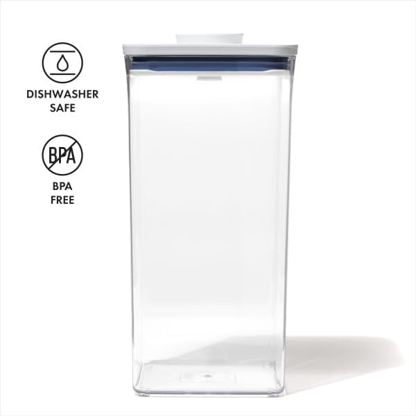 OXO Good Grips POP Container - Airtight Food Storage - Big Square Tall 6.0 Qt Ideal for bulk snacks and cereal