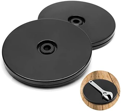 Jersvims 2Pcs 6 Inch Acrylic Turntable Platter, Black Turntable Organizer Round Rotating Plate for Kitchen Pantry Cabinet Desk Rack Spice Cake Cookie Decorating