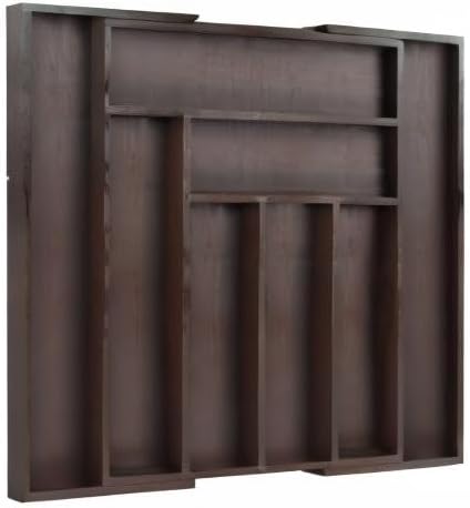 Utopia Kitchen Expandable Drawer Organizer, Adjustable Kitchen Drawer Organizer, Bamboo Drawer Dividers Organizer for Kitchen, Silverware, Flatware, Living Room (Brown, 6-8 Compartment (1-Pack))