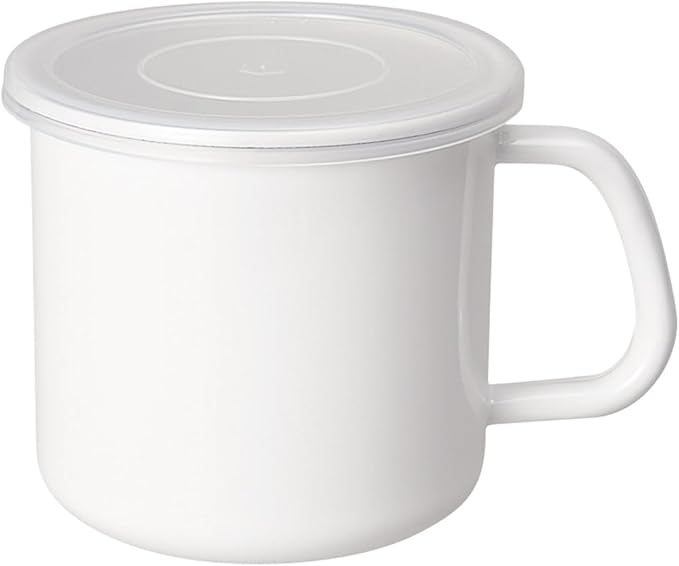 Nodahoro MS-12M White Series Storage Container with Handle, Stocker, Round S, Made in Japan