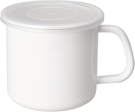 Nodahoro MS-12M White Series Storage Container with Handle, Stocker, Round S, Made in Japan