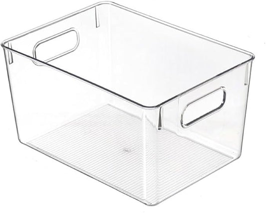 Refrigerator Organizer with Clear Plastic Storage Cabinet, BPA Free, Multi-Size Saves Space. (11x7.8x5.9inches)