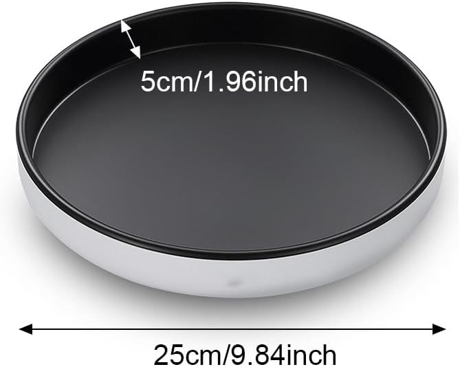 LAMY Lazy Susan Organizer, 10-Inch Lazy Susan Turntable for Cabinet, Refrigerator, Dining Table and Table top - Versatile Organizers and Storage Solution for Kitchen, Pantry, and Bathroom - Black