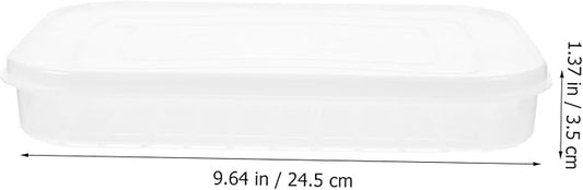 2 Pcs Transparent Food Storage Boxes with Lid for Refrigerator, Meat Container, Bacon Keeper, Stackable Cold Cuts and fruits Storage Containers for Fridge,Fridge Organizers