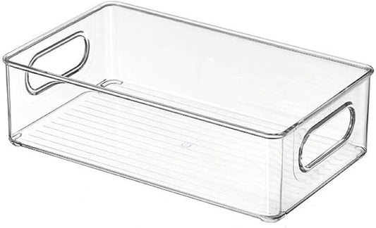 Refrigerator Organizer with Clear Plastic Storage Cabinet, BPA Free, Multi-Size Saves Space (9.8x5.9x2.7inches)