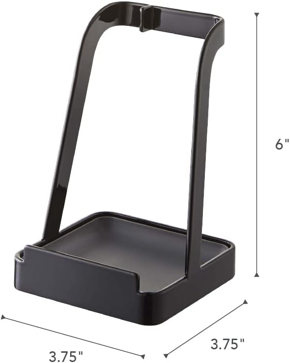 YAMAZAKI Home 2249 Tower Ladle Holder-Lid Stand for Utensils in Kitchen, Black 2248-P