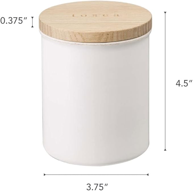 Yamazaki Home Tosca Ceramic Canister – Dry Food Kitchen Storage Container Organizer