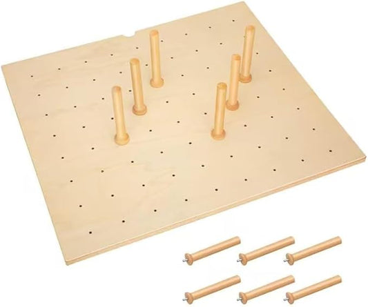 Sammery 24''x21'' Pegboard Drawer Organizer, Trimmable Peg Board Divider for Kitchen Drawer, Wooden Peg Board Organizer for Utensil Storage, Plates & Dishes Rack, 12 pcs Pegs