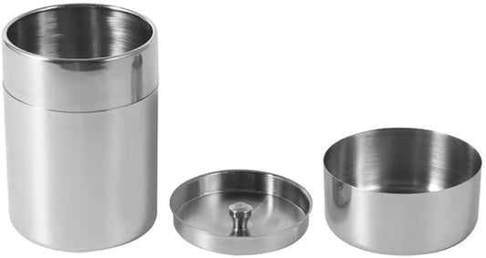 Tea Tins Canister, Stainless Steel Tea Canisters 450ml/15oz Tea Storage With Airtight Double Lids, Metal Canister Kitchen Canisters For Loose Tea, Coffee, Candy, Sugar, Herbs And Spices