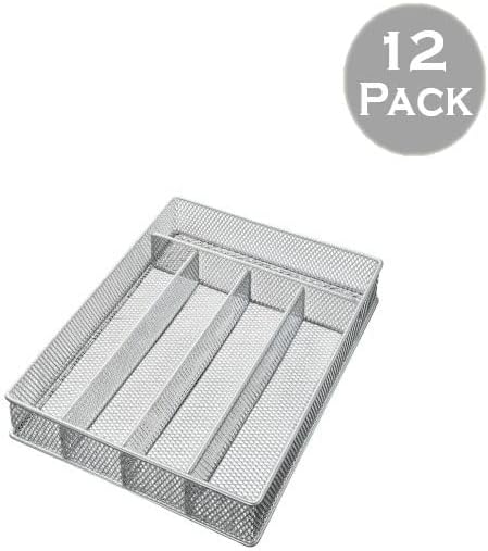 YBM HOME Mesh 5-part In-drawer Cutlery Organizer Kitchen Utensil Flatware Tray Model #196-12