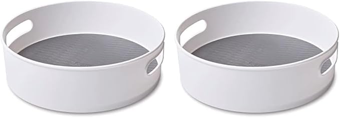 Copco Non-Skid Storage Turntable, 12-Inch, Gray (Pack of 2)