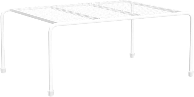Lonian Kitchen Cupboard Organiser, Home and Kitchen Storage Shelf Wire Rack for Kitchen Cabinets, Counter-Tops, Pantries, Food and Utensils (Pack of 2)