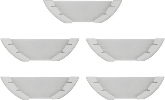 Universal Pot Lid Organizer for Cabinet, 5 Pcs Pan Lids Organizers Inside Cabinet Door Wall Mount Pots Top Storage Rack Holder for Kitchen, Fits 6" to 13.5" (5pcs white)