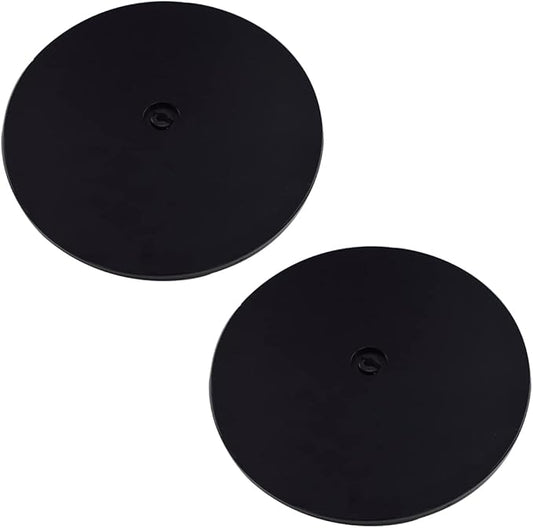 SDTC Tech 2-Pack 8 Inch Black Acrylic Lazy Susans Swivel Stand Rotating Tray 360 Degree Rotation Turntable Organizer with Steel Ball Bearings for Spice Rack, Table Cake Decorating, Kitchen Items,etc.