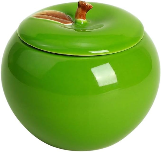 Ceramic Apple Shape Container Food Storage Jar with Lid