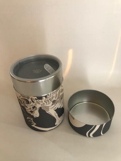 1 PC Kotobuki Japanese Skeleton 100g Tea Canister #499-739