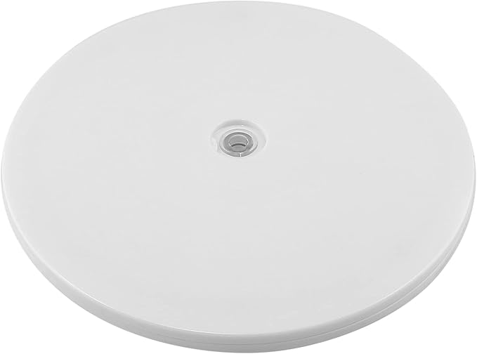Jersvims 8 Inch Acrylic Turntable Platter, White Turntable Organizer Round Rotating Plate for Kitchen Pantry Cabinet Desk Rack Spice Cake Cookie Decorating