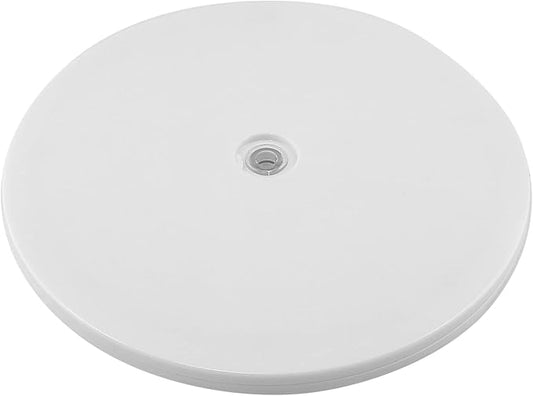 Jersvims 8 Inch Acrylic Turntable Platter, White Turntable Organizer Round Rotating Plate for Kitchen Pantry Cabinet Desk Rack Spice Cake Cookie Decorating