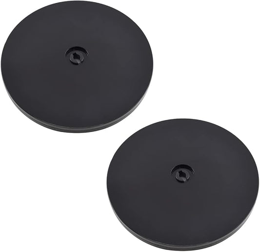 SDTC Tech 2-Pack 6 Inch Black Acrylic Lazy Susans Swivel Stand Rotating Tray 360 Degree Rotation Turntable Organizer with Steel Ball Bearings for Spice Rack, Table Cake Decorating, Kitchen Items,etc.
