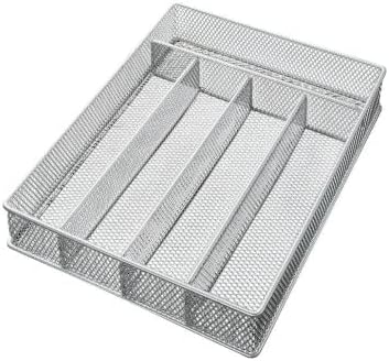 YBM HOME Mesh 5-part In-drawer Cutlery Organizer Kitchen Utensil Flatware Tray Model #196-12