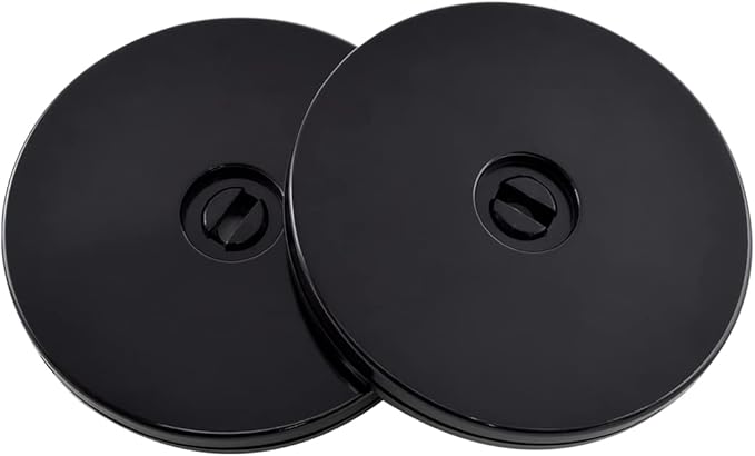 SDTC Tech 2-Pack 4 Inch Black Acrylic Lazy Susans Swivel Stand Rotating Tray 360 Degree Rotation Turntable Organizer with Steel Ball Bearings for Spice Rack, Table Cake Decorating, Kitchen Items,etc.