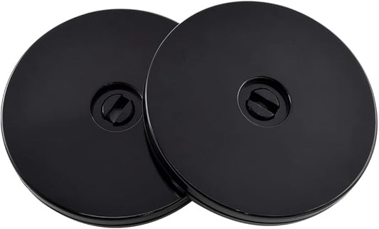 SDTC Tech 2-Pack 4 Inch Black Acrylic Lazy Susans Swivel Stand Rotating Tray 360 Degree Rotation Turntable Organizer with Steel Ball Bearings for Spice Rack, Table Cake Decorating, Kitchen Items,etc.