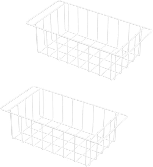 16.5 Inch Chest Freezer Organizer Storage Baskets Bins Metal Wire, Settle freezer chaos and reduce food waste effectively, Durable, Fully Use Space, Improve Air Circulate, 2 Pack