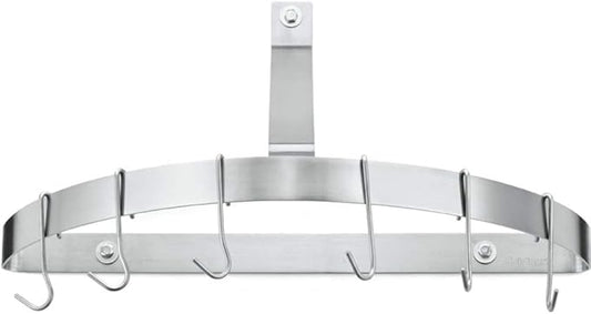 Cuisinart Chef's Classic Half-Circle Wall-Mount Pot Rack, Brushed Stainless