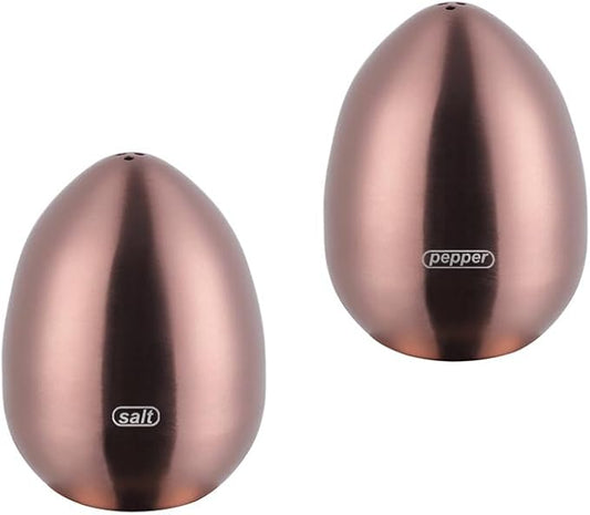 Salt Pepper Shaker Set: Stainless Steel Salt & Pepper Dispenser 2 Pieces for Kitchen (Rose Gold)