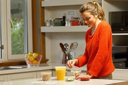 16oz Food Storage & Soup Containers with Airtight Lids - Clear Plastic Deli Cups - Great for Your Slime Kit - BPA Free | Leakproof - Microwaveable - Reusable - Dishwasher & Freezer Safe (24 pack)