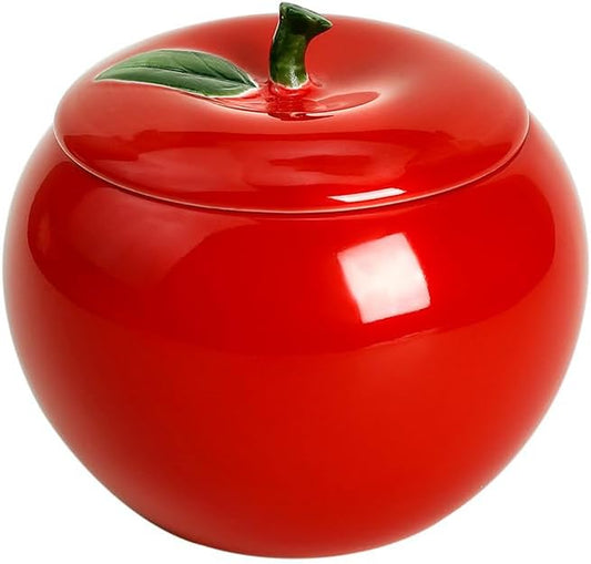 Ceramic Apple Shape Container Food Storage Jar with Lid