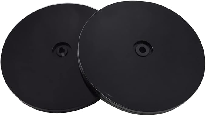 SDTC Tech 2-Pack 6 Inch Black Acrylic Lazy Susans Swivel Stand Rotating Tray 360 Degree Rotation Turntable Organizer with Steel Ball Bearings for Spice Rack, Table Cake Decorating, Kitchen Items,etc.