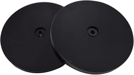 SDTC Tech 2-Pack 6 Inch Black Acrylic Lazy Susans Swivel Stand Rotating Tray 360 Degree Rotation Turntable Organizer with Steel Ball Bearings for Spice Rack, Table Cake Decorating, Kitchen Items,etc.