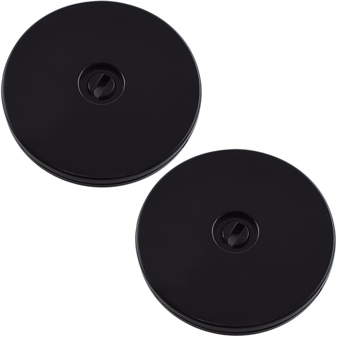 SDTC Tech 2-Pack 4 Inch Black Acrylic Lazy Susans Swivel Stand Rotating Tray 360 Degree Rotation Turntable Organizer with Steel Ball Bearings for Spice Rack, Table Cake Decorating, Kitchen Items,etc.
