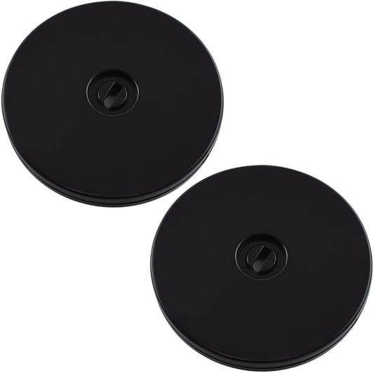 SDTC Tech 2-Pack 4 Inch Black Acrylic Lazy Susans Swivel Stand Rotating Tray 360 Degree Rotation Turntable Organizer with Steel Ball Bearings for Spice Rack, Table Cake Decorating, Kitchen Items,etc.