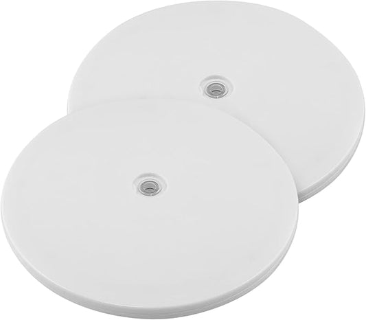 Jersvims 2Pcs 6 Inch Acrylic Turntable Platter, White Turntable Organizer Round Rotating Plate for Kitchen Pantry Cabinet Desk Rack Spice Cake Cookie Decorating