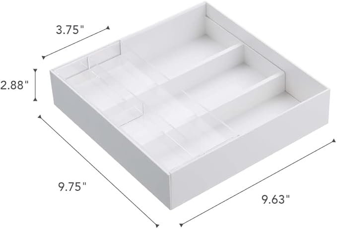 Yamazaki Home Tower Cutlery Drawer Organizer - Kitchen Silverware Utensil Storage Tray - Expandable Ii - Abs Plastic