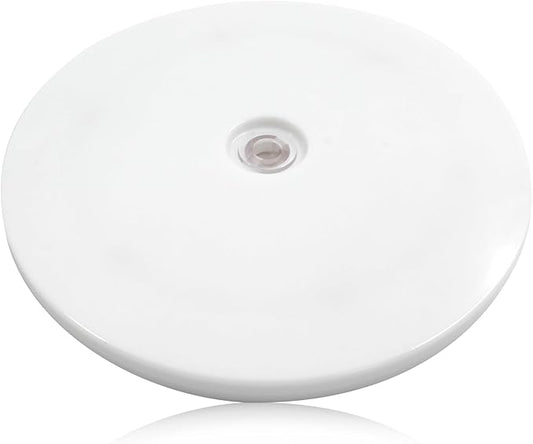 1 Pack 9 inch Lazy Susan Turntable - White Acrylic Ball Bearing Rotating Tray for Cake, Spice Rack - Perfect for Kitchen Pantry with 360˚Rotation
