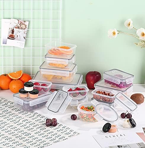 KAGUYA 36-Piece Food Storage Containers Set with Airtight Lids (18 Containers and 18 Lids), BPA-Free & Leakproof Material, Freezer, Microwave Safe