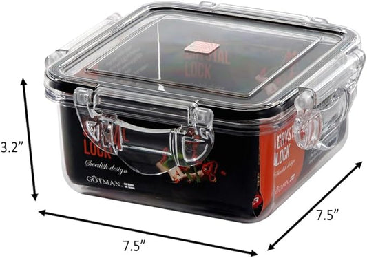 Airtight Food Storage Container With Lid (50.7 oz) - Leak-Proof | BPA-Free | Meal Prep | Microwave, Freezer and Dishwasher Safe | Kitchen Fridge Organizer Boxes | Fresher Food