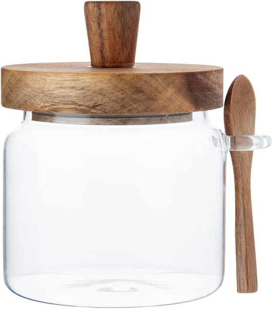 Restaurantware-16.9 Ounces Glass Storage Jar, 1 Dishwashable Glass Cookie Jar - Airtight Seal, Hot & Cold Friendly , Clear Glass Glass Candy Jar, Knob Handle Lid, For Kitchen, Laundry, Or Storage