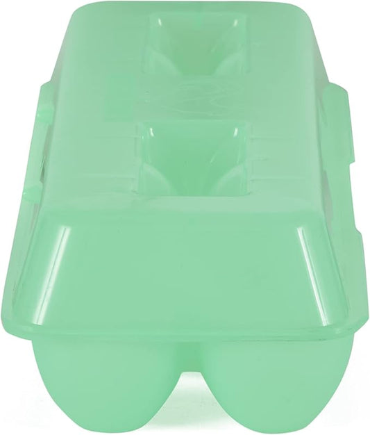 Tuff Stuff TS-ETS12 Reusable Carrier Washable Storage Container Empty Plastic Chicken Egg Carton Tray with Lid, 12 Eggs, Green