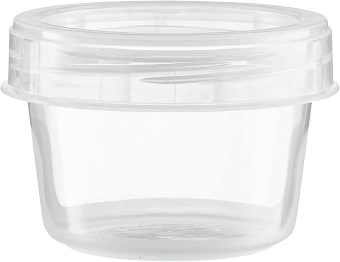(4 Ounce 20 Pack) Clear Twist cap Containers With Clear Screw on Lids Twist Top Food Storage Freezer Containers