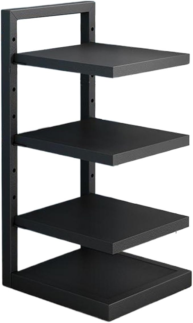 Adjustable 3-4 Tier Pots and Pans Organizer Rack - Heavy Duty 21” Cabinet Storage Solution for Kitchen, Snap-on Pan Organizer with Panels (Four Layers)