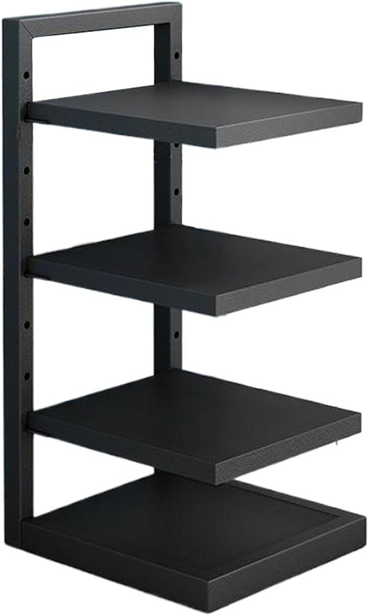 Adjustable 3-4 Tier Pots and Pans Organizer Rack - Heavy Duty 21” Cabinet Storage Solution for Kitchen, Snap-on Pan Organizer with Panels (Four Layers)