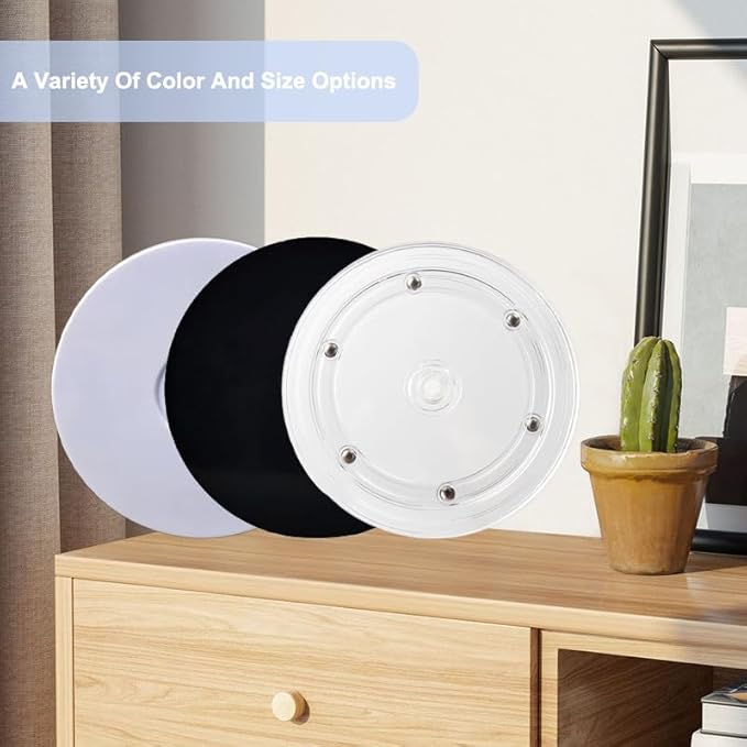 1PCS 3" Clear Acrylic Lazy Susan, Small Turntable Ball Bearing Rotating Tray, Lazy Susan Turntable Organizer for Spice Rack Table Pantry Bathroom Organizers and Storage