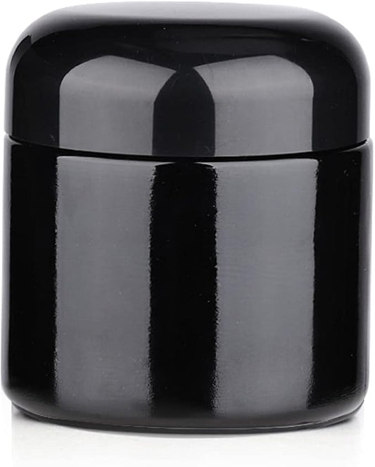 OZCHIN Glass Stash Jar Airtight Smell Proof Container, Glass UV Protection Storage Multipurpose Container for Coffee & Teas, Herb Spices Container Screw-Top Lid Lock Odor(100ml)