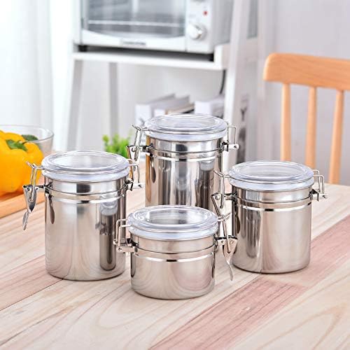 Airtight Coffee Canister, Stainless Steel Coffee Container, Vacuum Sealed Food Storage Containers for Rice Grain Cereal Oatmeal Beans(xl)