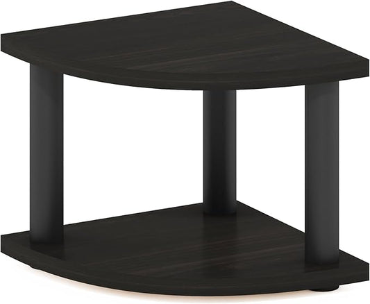 Furinno Turn-N-Tube 2-Tier Corner Countertop Organizer Shelf, Espresso/Black